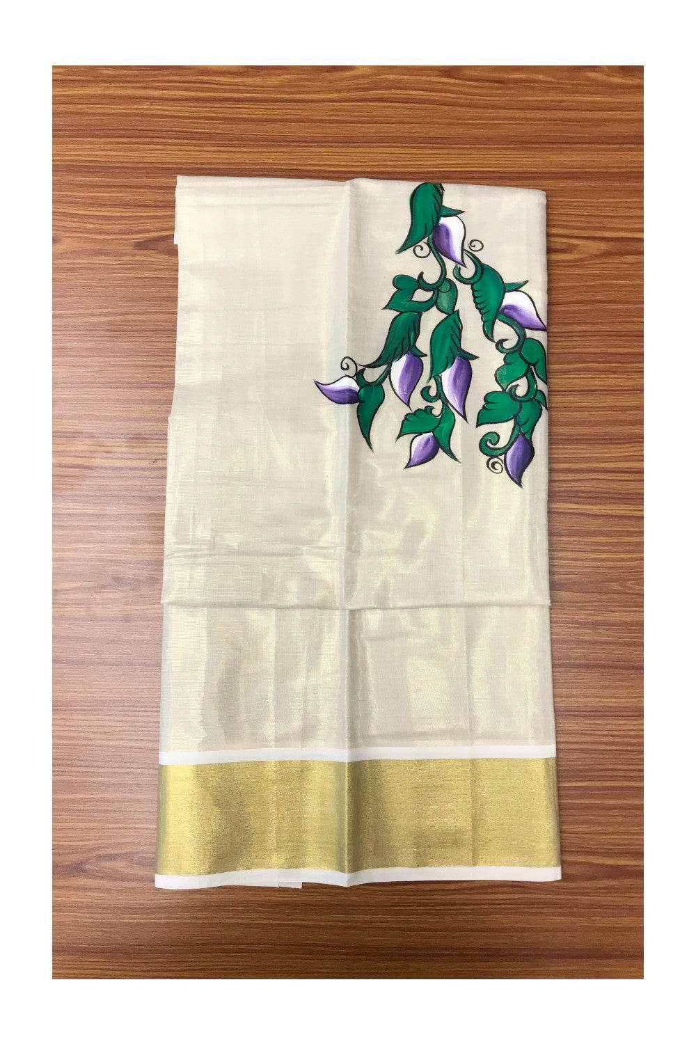 Sai Ram Textiles Attractive Cotton Stone Worked Golden Tissue Churidar Full  Set Material - For Women | Kerala Traditional Churidar Material